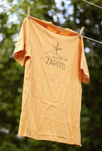Charger l'image dans la galerie, T-shirt en coton biologique Zarits orange avec logo « ZARITS » au centre