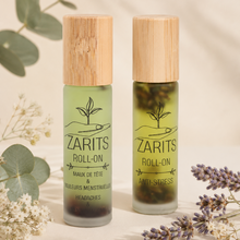 Load image into Gallery viewer, Duo de roll-on bien-être : 2 flacons en verre vert, bouchon bambou