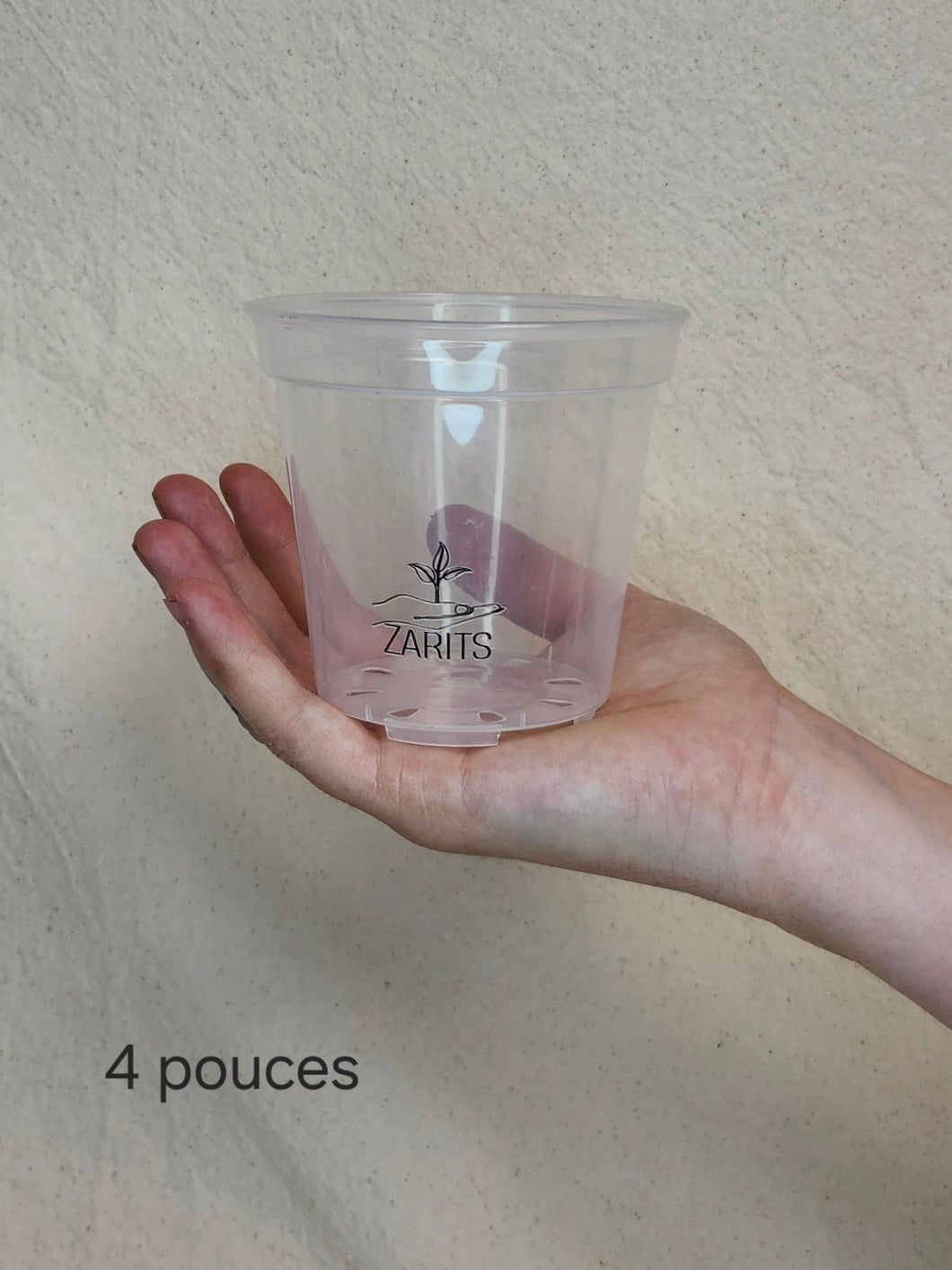 Pot 4 pouces transparent pour plante