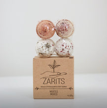 Load image into Gallery viewer, Coffret de boules de bain effervescentes : quatre sphères dans une boîte ZARITS
