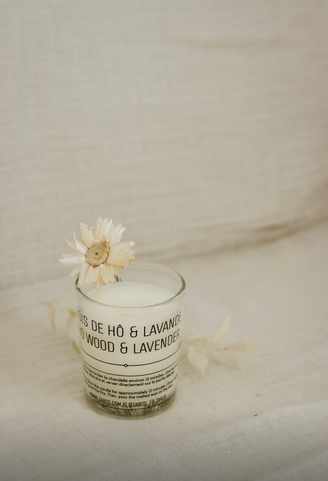 Hotel wood & lavender massage candle