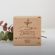 Load image into Gallery viewer, Boîte de boules de bain effervescentes ZARITS en carton kraft
