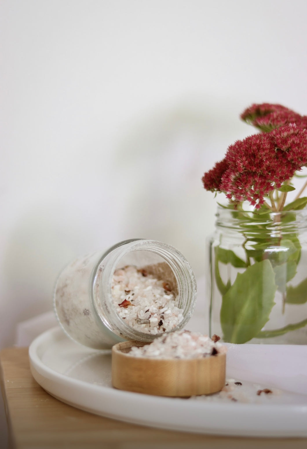 Sel de bain au ylangylang, aux pétale de rose et au géranium - NO STRESS