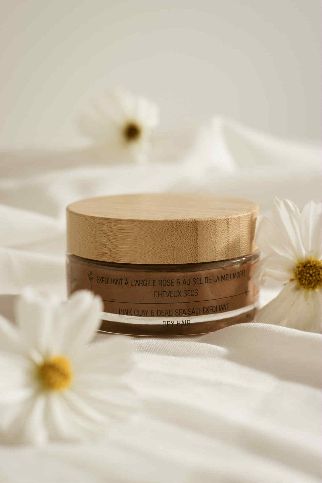 Exfoliant à l’argile rose & au sel de la mer morte - cheveux/visage secs