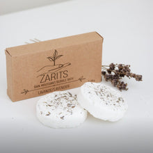 Load image into Gallery viewer, Coffret de bain moussant ZARITS Lavande avec deux galets blancs
