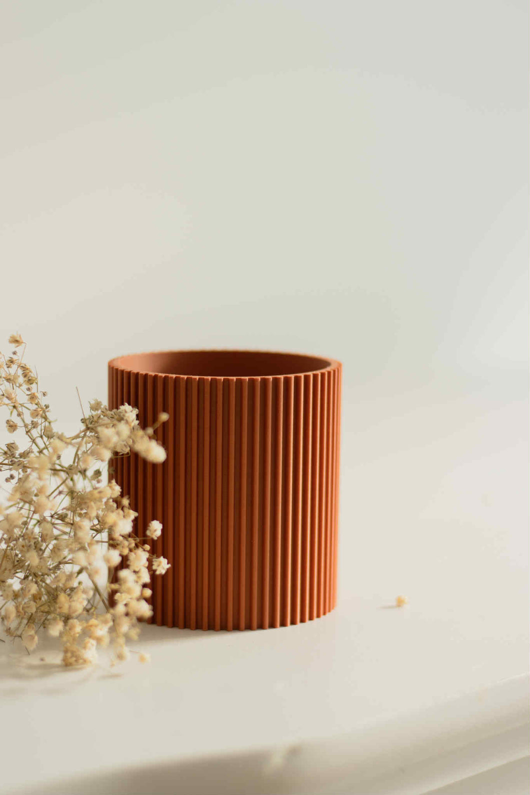 Cache pot ondulé terra cotta