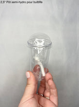 Load image into Gallery viewer, Pot semi-hydro transparent avec couvercle, pour bulbe d’alocasia, format 2,5 pouces.
