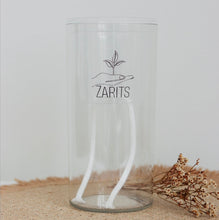 Load image into Gallery viewer, Pot auto-arrosant hydroponique transparent avec logo ZARITS et doubles tubes blancs
