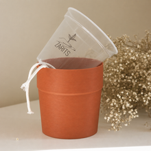Charger l'image dans la galerie, Pot semi-hydroponique en terre cuite avec pot intérieur et corde de mèche.
