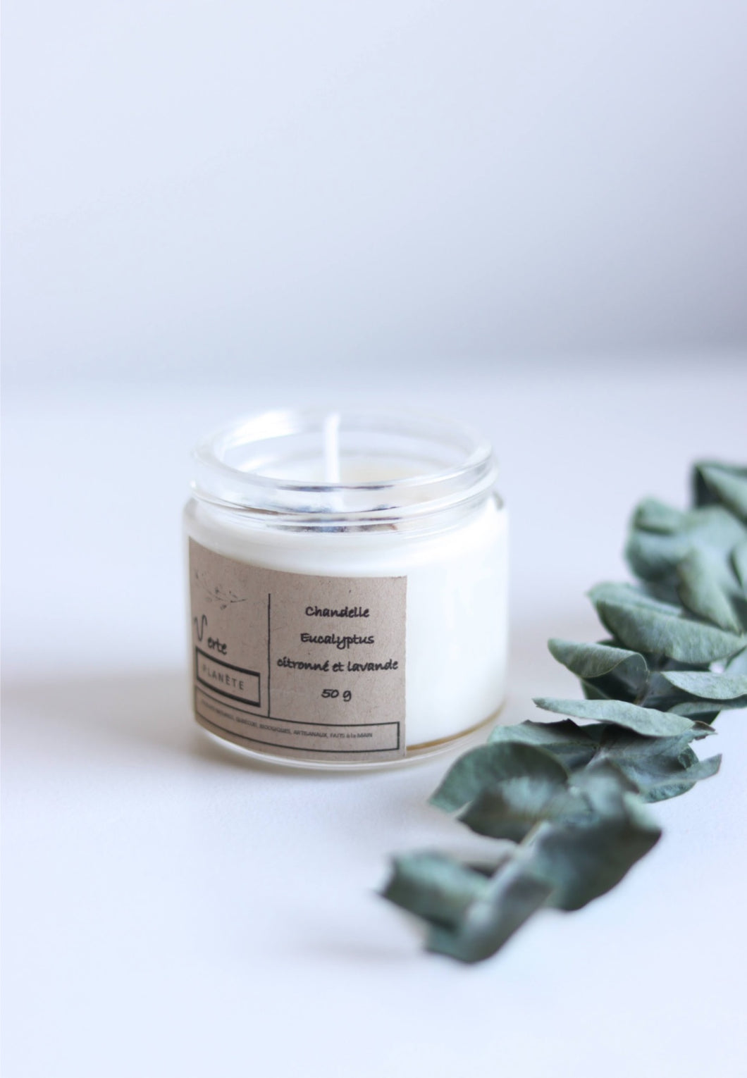Chandelle à l’eucalyptus citronné &  à la lavande